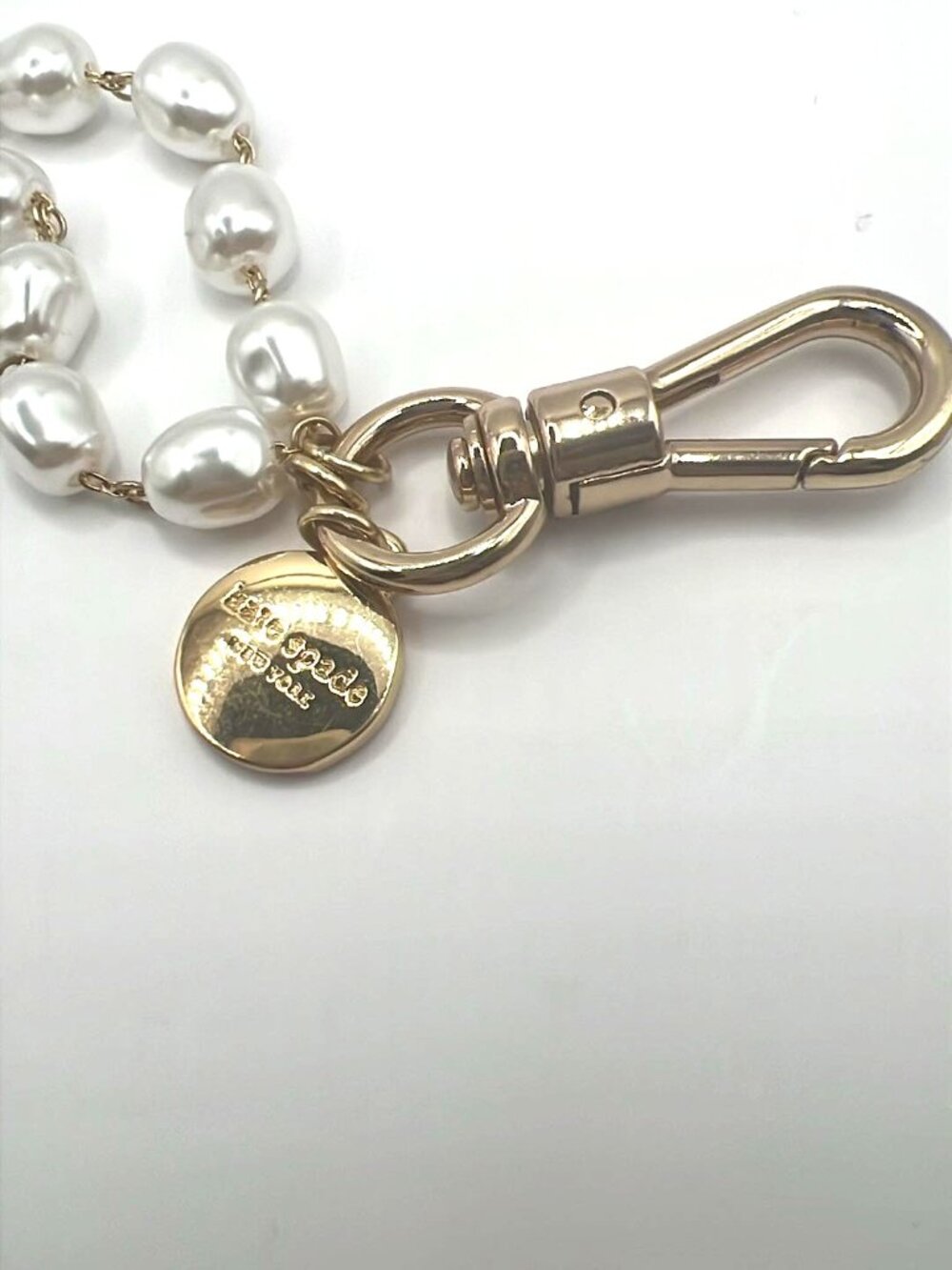 Kate Spade Pearl Beaded Wristlet Strap – Like New